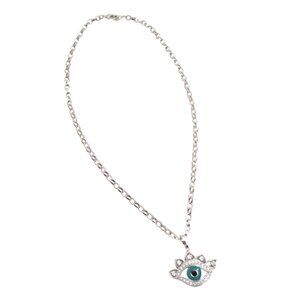 XUPING enamel & pave Evil Eye necklace